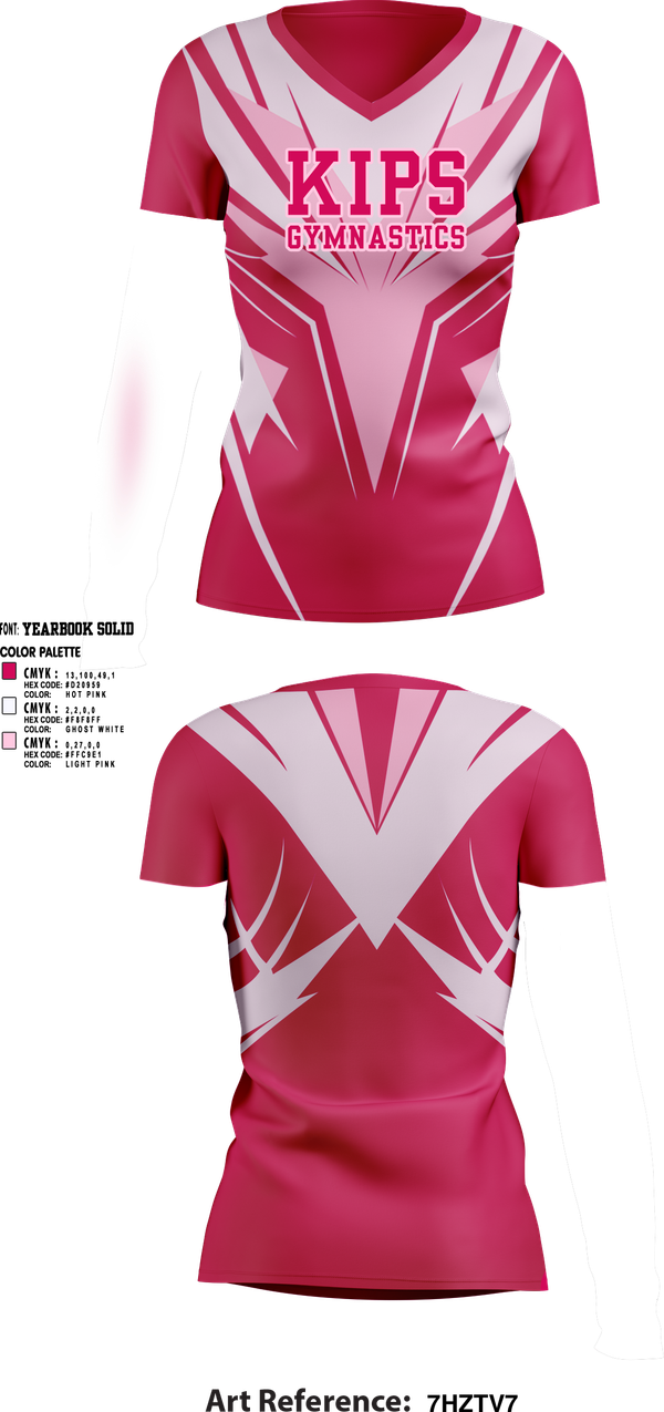 Womens Short Sleeve Vneck Shirt, Kips gymnastics, Spirit Store, Teamtime, Team time, sublimation, custom sports apparel, team uniforms, spirit wear, spiritwear, sports uniforms, custom shirts, team store, custom team store, fundraiser sports, apparel fundraiser