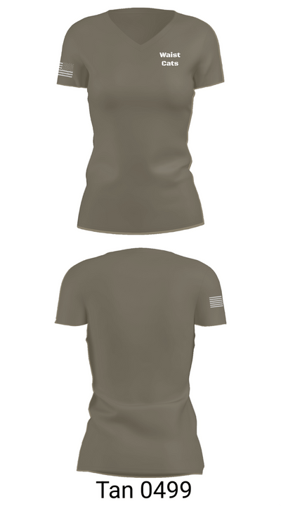 Waist Cats 7546636 Women's Short Sleeve V-neck Shirt - 65