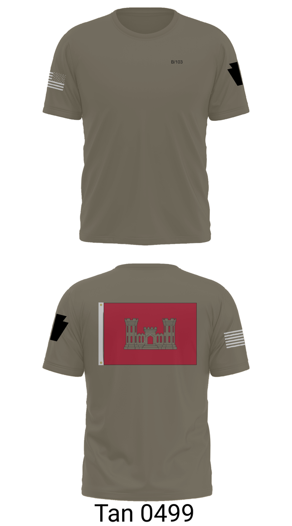 Old School Cotton Feel Shirt, B 103 EN BN, National Guard, Teamtime, Team time, sublimation, custom sports apparel, team uniforms, spirit wear, spiritwear, sports uniforms, custom shirts, team store, custom team store, fundraiser sports, apparel fundraiser