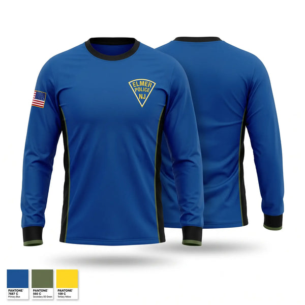 Long Sleeve Performance Shirt, Elmer Borough Police Department, Police, Teamtime, Team time, sublimation, custom sports apparel, team uniforms, spirit wear, spiritwear, sports uniforms, custom shirts, team store, custom team store, fundraiser sports, apparel fundraiser