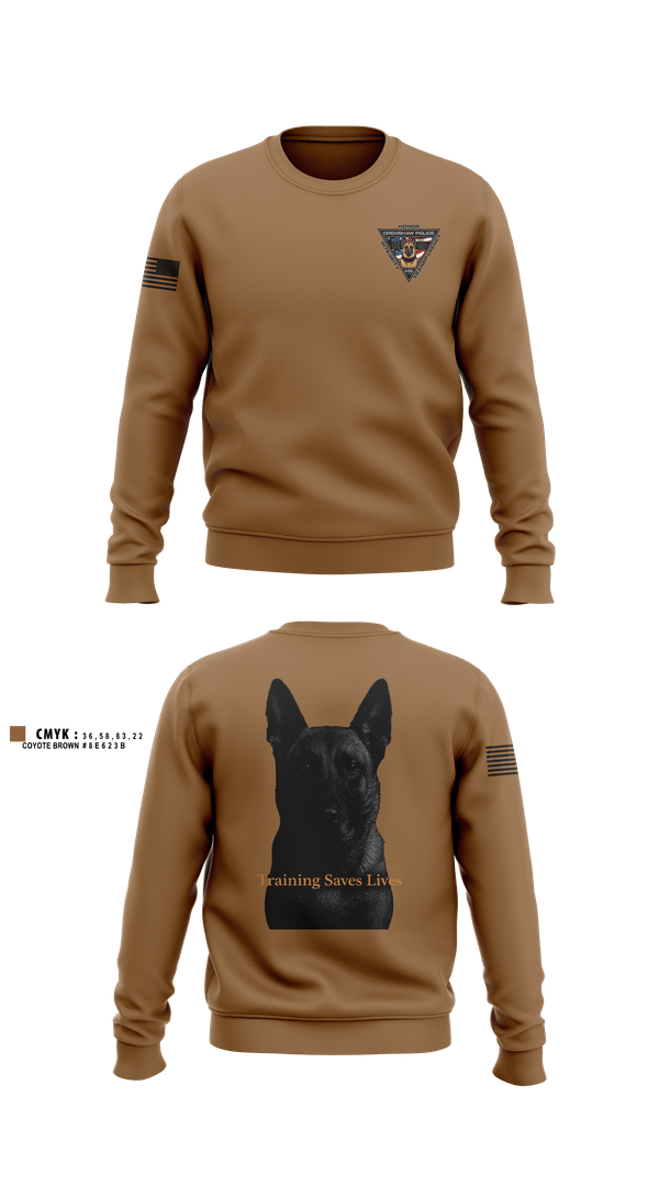 Crew Neck Sweatshirt, Crenshaw Police Department, Police, Teamtime, Team time, sublimation, custom sports apparel, team uniforms, spirit wear, spiritwear, sports uniforms, custom shirts, team store, custom team store, fundraiser sports, apparel fundraiser