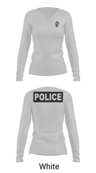 Womens Long Sleeve Vneck Shirt, WRAY POLICE DEPARTMENT, Police, Teamtime, Team time, sublimation, custom sports apparel, team uniforms, spirit wear, spiritwear, sports uniforms, custom shirts, team store, custom team store, fundraiser sports, apparel fundraiser