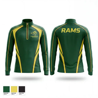 Quarter Zip Jacket, Southwick Regional Rams, Track & Field, Teamtime, Team time, sublimation, custom sports apparel, team uniforms, spirit wear, spiritwear, sports uniforms, custom shirts, team store, custom team store, fundraiser sports, apparel fundraiser