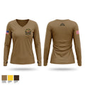 336 RCS E flight 97345072 Women's Long Sleeve V-neck Shirt - 1