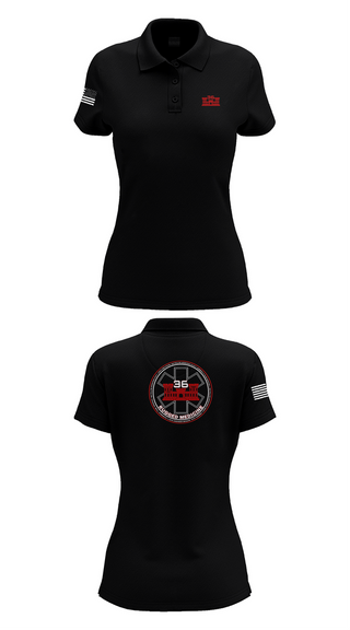 Womens Short Sleeve Performance Polo, 36 Engineer Brigade, Army, Teamtime, Team time, sublimation, custom sports apparel, team uniforms, spirit wear, spiritwear, sports uniforms, custom shirts, team store, custom team store, fundraiser sports, apparel fundraiser