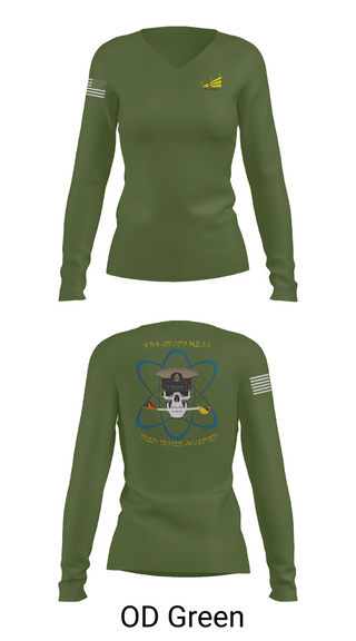 Womens Long Sleeve Vneck Shirt, VFA-151, , Teamtime, Team time, sublimation, custom sports apparel, team uniforms, spirit wear, spiritwear, sports uniforms, custom shirts, team store, custom team store, fundraiser sports, apparel fundraiser
