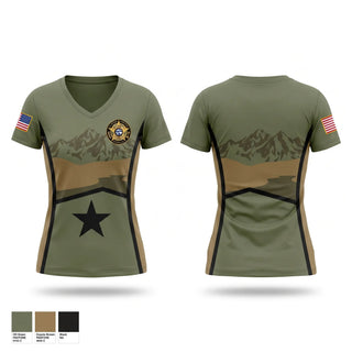 Womens Short Sleeve Vneck Shirt, CCSO, Police, Teamtime, Team time, sublimation, custom sports apparel, team uniforms, spirit wear, spiritwear, sports uniforms, custom shirts, team store, custom team store, fundraiser sports, apparel fundraiser