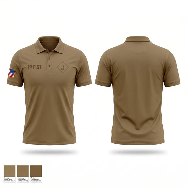 Short Sleeve Performance Polo, 1P FIST, Army, Teamtime, Team time, sublimation, custom sports apparel, team uniforms, spirit wear, spiritwear, sports uniforms, custom shirts, team store, custom team store, fundraiser sports, apparel fundraiser
