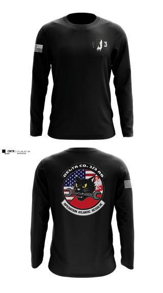 Long Sleeve Performance Shirt, Delta Co. 1-3 Attack Battalion, Army, Teamtime, Team time, sublimation, custom sports apparel, team uniforms, spirit wear, spiritwear, sports uniforms, custom shirts, team store, custom team store, fundraiser sports, apparel fundraiser