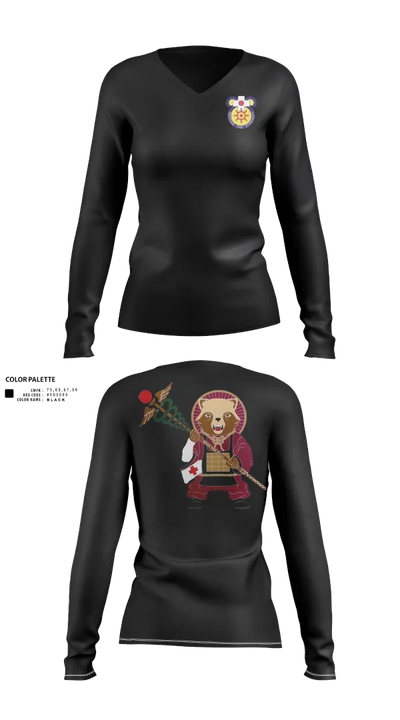 MEDDAC-Japan 77028542 Women's Long Sleeve V-neck Shirt - 50