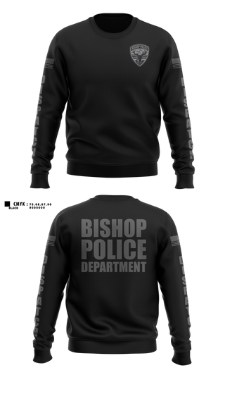 Crew Neck Sweatshirt, Bishop Police Department, Police, Teamtime, Team time, sublimation, custom sports apparel, team uniforms, spirit wear, spiritwear, sports uniforms, custom shirts, team store, custom team store, fundraiser sports, apparel fundraiser