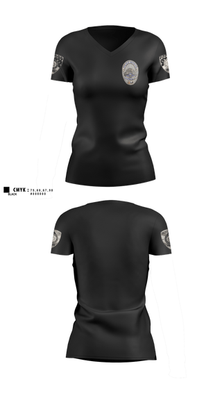 Womens Short Sleeve Vneck Shirt, Ridgecrest Police Department, Police, Teamtime, Team time, sublimation, custom sports apparel, team uniforms, spirit wear, spiritwear, sports uniforms, custom shirts, team store, custom team store, fundraiser sports, apparel fundraiser