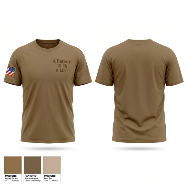 Old School Cotton Feel Shirt, A Battery, 1-6 FA, A MST, Army, Teamtime, Team time, sublimation, custom sports apparel, team uniforms, spirit wear, spiritwear, sports uniforms, custom shirts, team store, custom team store, fundraiser sports, apparel fundraiser
