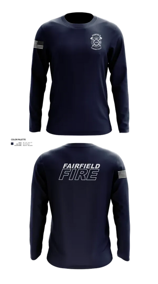 Long Sleeve Performance Shirt, Fairfield Fire Department, Fire Department, Teamtime, Team time, sublimation, custom sports apparel, team uniforms, spirit wear, spiritwear, sports uniforms, custom shirts, team store, custom team store, fundraiser sports, apparel fundraiser