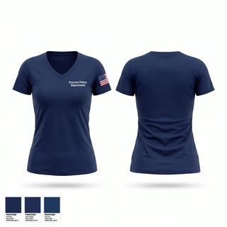 Womens Short Sleeve Vneck Shirt, Everson Police Department, Police, Teamtime, Team time, sublimation, custom sports apparel, team uniforms, spirit wear, spiritwear, sports uniforms, custom shirts, team store, custom team store, fundraiser sports, apparel fundraiser