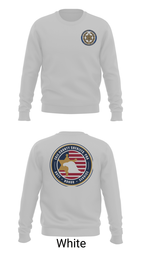 Crew Neck Sweatshirt, Erie County Sheriff's Office PBA, Police, Teamtime, Team time, sublimation, custom sports apparel, team uniforms, spirit wear, spiritwear, sports uniforms, custom shirts, team store, custom team store, fundraiser sports, apparel fundraiser
