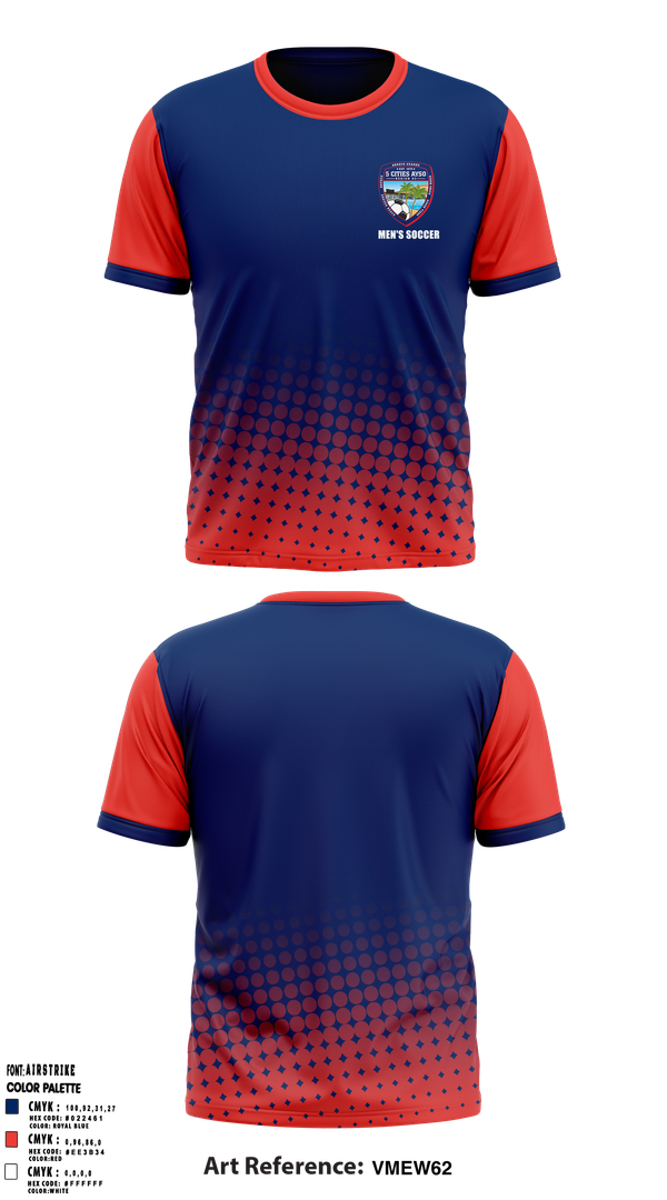 Short Sleeve Performance Shirt, Ayso Region 83 - Five Cities, Men's Soccer, Teamtime, Team time, sublimation, custom sports apparel, team uniforms, spirit wear, spiritwear, sports uniforms, custom shirts, team store, custom team store, fundraiser sports, apparel fundraiser