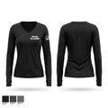 Bricelyn Fire and EMS Women's Long Sleeve V-neck Shirt - 1
