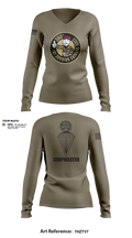 360 CA BDE (Airborne) 20343641 Women's Long Sleeve V-neck Shirt - 31