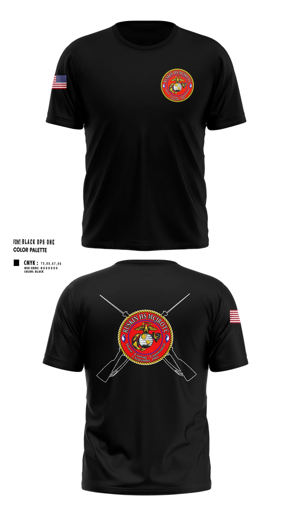 Short Sleeve Performance Shirt, Ruskin Highschool MCJROTC drill team, Marines, Teamtime, Team time, sublimation, custom sports apparel, team uniforms, spirit wear, spiritwear, sports uniforms, custom shirts, team store, custom team store, fundraiser sports, apparel fundraiser