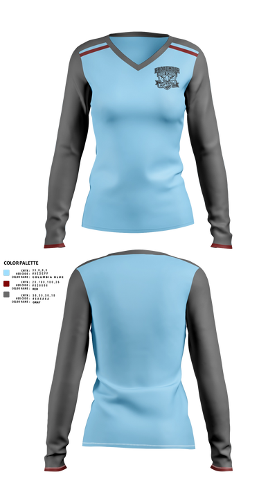 Broadmoor High School Softball 84318801 Women's Long Sleeve V-neck Shirt - 21
