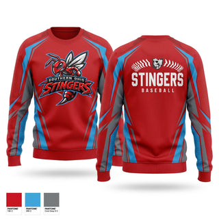 Crew Neck Sweatshirt, Southern Ohio Stingers, Baseball, Teamtime, Team time, sublimation, custom sports apparel, team uniforms, spirit wear, spiritwear, sports uniforms, custom shirts, team store, custom team store, fundraiser sports, apparel fundraiser