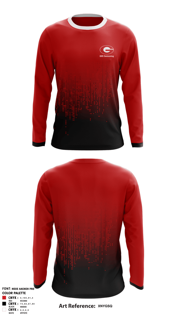 Long Sleeve Performance Shirt, Greenville Senior High School Swimming, Swimming, Teamtime, Team time, sublimation, custom sports apparel, team uniforms, spirit wear, spiritwear, sports uniforms, custom shirts, team store, custom team store, fundraiser sports, apparel fundraiser