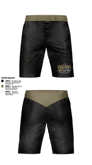 Fight Shorts, Binding Arts Jiu Jitsu, , Teamtime, Team time, sublimation, custom sports apparel, team uniforms, spirit wear, spiritwear, sports uniforms, custom shirts, team store, custom team store, fundraiser sports, apparel fundraiser