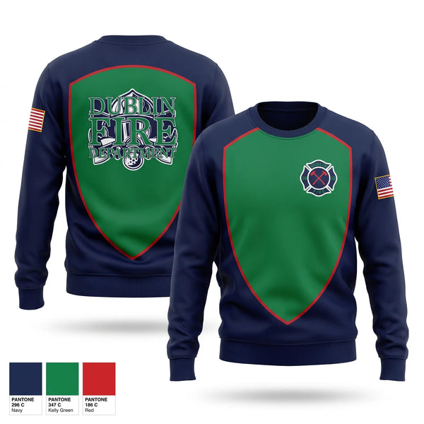Crew Neck Sweatshirt, Dublin Fire Department, Fire Department, Teamtime, Team time, sublimation, custom sports apparel, team uniforms, spirit wear, spiritwear, sports uniforms, custom shirts, team store, custom team store, fundraiser sports, apparel fundraiser