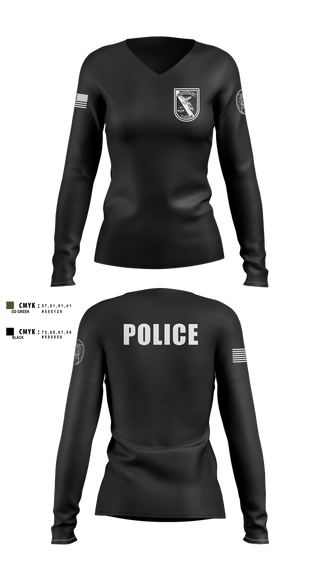 Womens Long Sleeve Vneck Shirt, Astatula Police Department, , Teamtime, Team time, sublimation, custom sports apparel, team uniforms, spirit wear, spiritwear, sports uniforms, custom shirts, team store, custom team store, fundraiser sports, apparel fundraiser