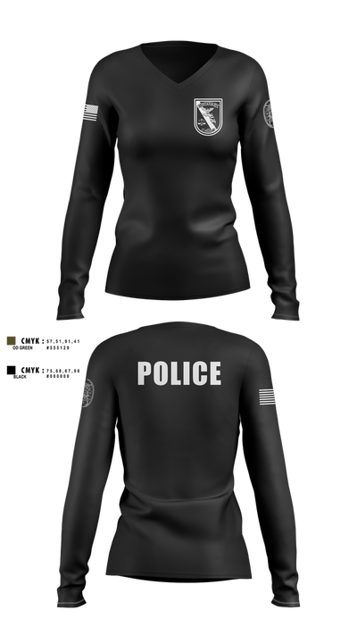Astatula Police Department 20929188 Women's Long Sleeve V-neck Shirt - 1