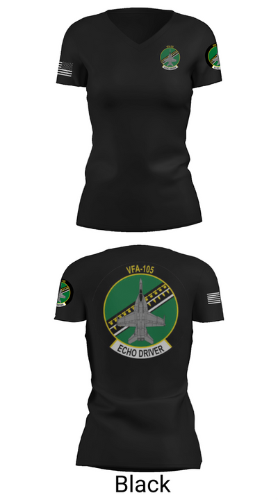 VFA-105 2831064 Women's Short Sleeve V-neck Shirt - 27