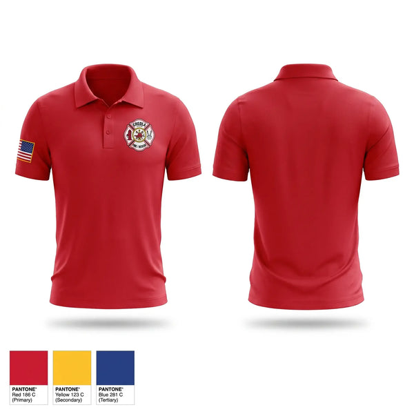 Short Sleeve Performance Polo, CREOLA FIRE / RESCUE, Fire Department, Teamtime, Team time, sublimation, custom sports apparel, team uniforms, spirit wear, spiritwear, sports uniforms, custom shirts, team store, custom team store, fundraiser sports, apparel fundraiser