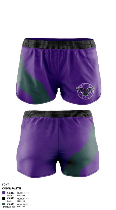 Womens Shorts, Wake County Crows, Softball, Teamtime, Team time, sublimation, custom sports apparel, team uniforms, spirit wear, spiritwear, sports uniforms, custom shirts, team store, custom team store, fundraiser sports, apparel fundraiser