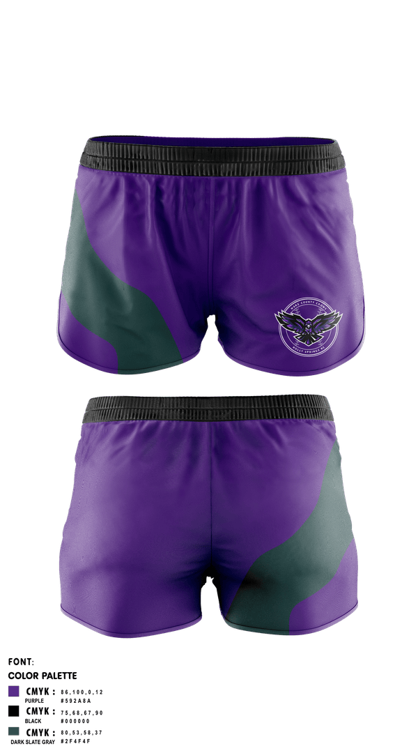 Womens Shorts, Wake County Crows, Softball, Teamtime, Team time, sublimation, custom sports apparel, team uniforms, spirit wear, spiritwear, sports uniforms, custom shirts, team store, custom team store, fundraiser sports, apparel fundraiser