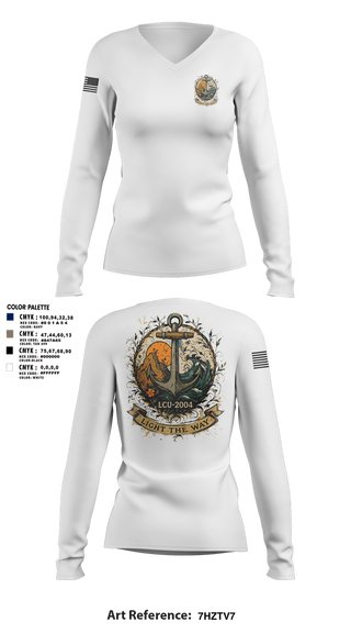 Womens Long Sleeve Vneck Shirt, LCU-2004, Army, Teamtime, Team time, sublimation, custom sports apparel, team uniforms, spirit wear, spiritwear, sports uniforms, custom shirts, team store, custom team store, fundraiser sports, apparel fundraiser
