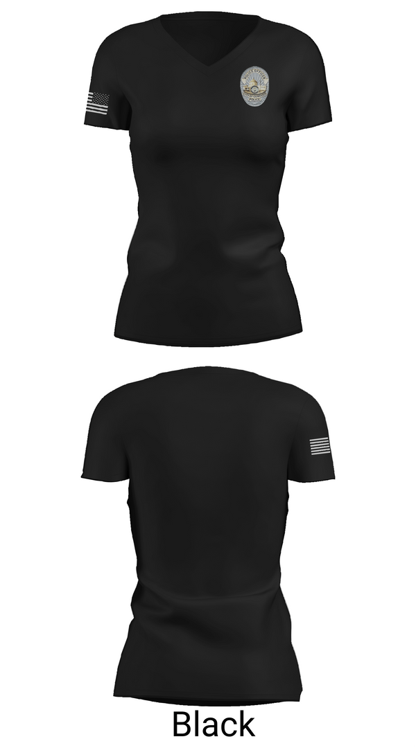 Womens Short Sleeve Vneck Shirt, Conover PD, Police, Teamtime, Team time, sublimation, custom sports apparel, team uniforms, spirit wear, spiritwear, sports uniforms, custom shirts, team store, custom team store, fundraiser sports, apparel fundraiser