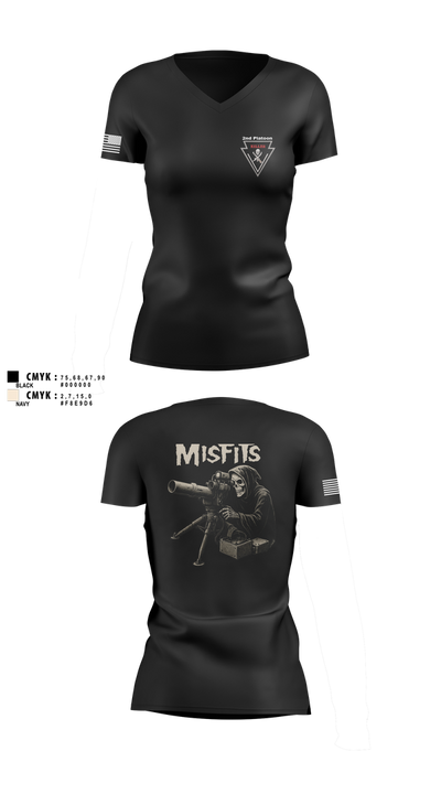 2/11 killer troop 669817 Women's Short Sleeve V-neck Shirt - 1