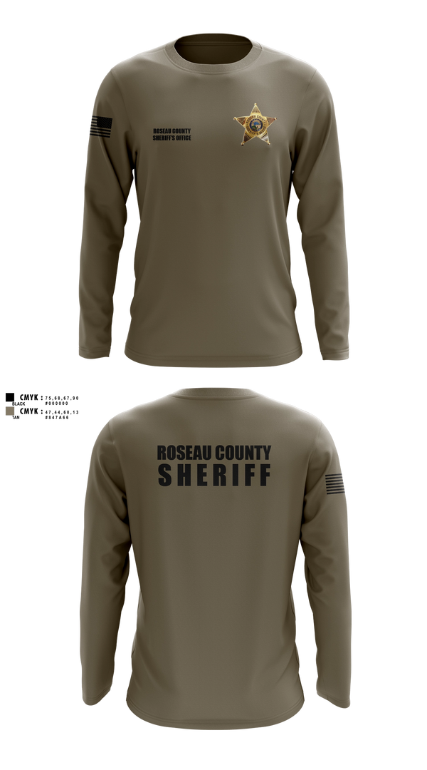 Long Sleeve Performance Shirt, Roseau County Sheriff’s Office, Police, Teamtime, Team time, sublimation, custom sports apparel, team uniforms, spirit wear, spiritwear, sports uniforms, custom shirts, team store, custom team store, fundraiser sports, apparel fundraiser