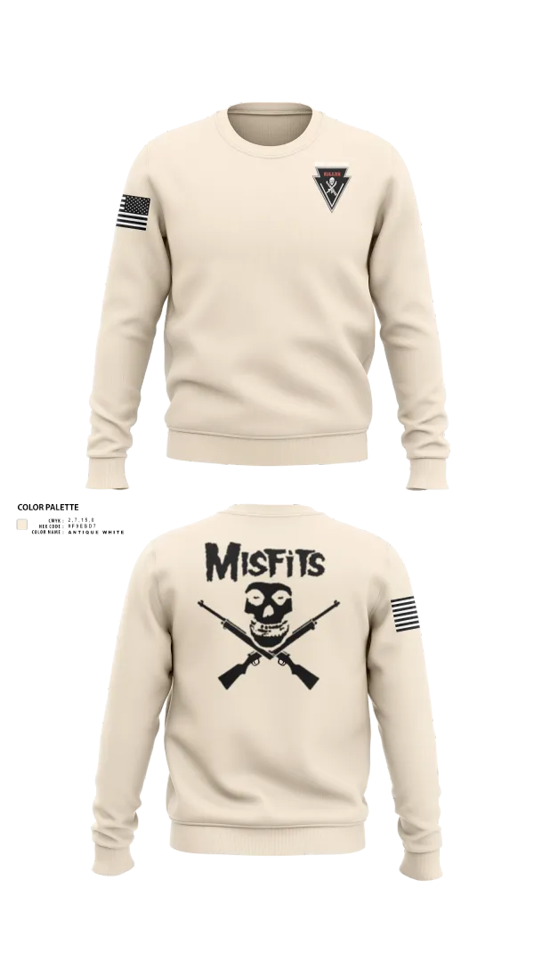 Crew Neck Sweatshirt, 2/11 killer troop, Army, Teamtime, Team time, sublimation, custom sports apparel, team uniforms, spirit wear, spiritwear, sports uniforms, custom shirts, team store, custom team store, fundraiser sports, apparel fundraiser