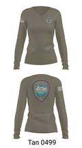 Winthrop Police Department Women's Long Sleeve V-neck Shirt - 11