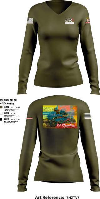 Women's Long Sleeve Vneck Shirt, BR1 MotorsportsBR1 Motorsports, , Teamtime, Team time, sublimation, custom sports apparel, team uniforms, spirit wear, spiritwear, sports uniforms, custom shirts, team store, custom team store, fundraiser sports, apparel fundraiser
