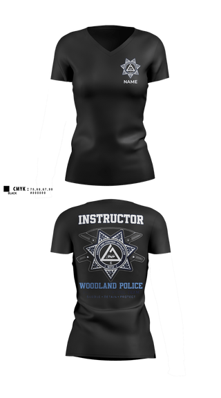 Womens Short Sleeve Vneck Shirt, Arrest and Control, Police, Teamtime, Team time, sublimation, custom sports apparel, team uniforms, spirit wear, spiritwear, sports uniforms, custom shirts, team store, custom team store, fundraiser sports, apparel fundraiser