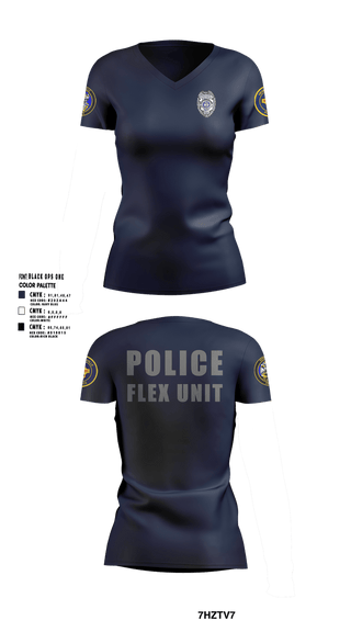 Womens Short Sleeve Vneck Shirt, Hendersonville FLEX Team, Police, Teamtime, Team time, sublimation, custom sports apparel, team uniforms, spirit wear, spiritwear, sports uniforms, custom shirts, team store, custom team store, fundraiser sports, apparel fundraiser