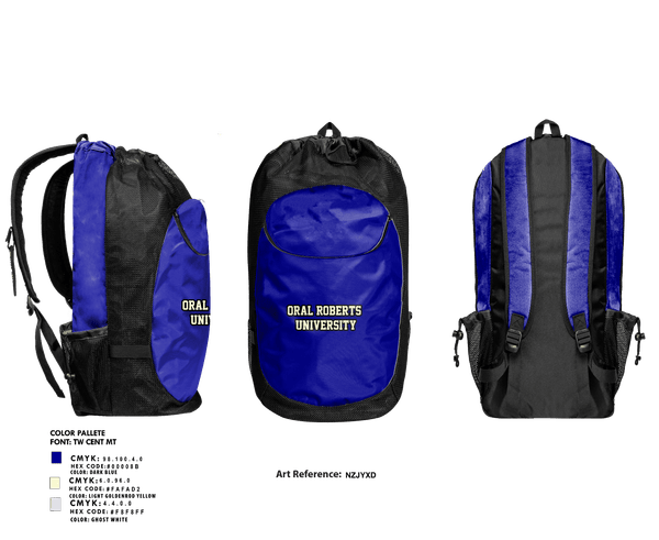 Gear Bag, Oral Roberts University, , Teamtime, Team time, sublimation, custom sports apparel, team uniforms, spirit wear, spiritwear, sports uniforms, custom shirts, team store, custom team store, fundraiser sports, apparel fundraiser