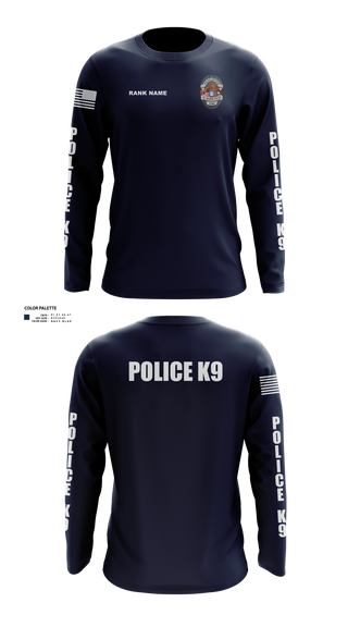 Long Sleeve Performance Shirt, St George Police K9, Police, Teamtime, Team time, sublimation, custom sports apparel, team uniforms, spirit wear, spiritwear, sports uniforms, custom shirts, team store, custom team store, fundraiser sports, apparel fundraiser