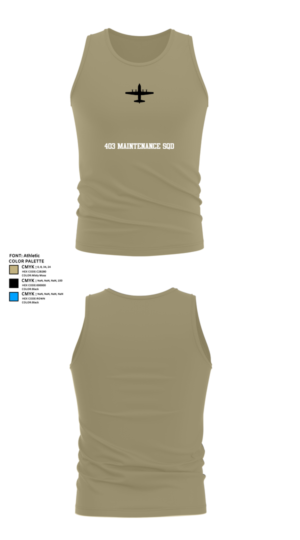 Tank Top, 403 Maintenance Sqd, Air Force, Teamtime, Team time, sublimation, custom sports apparel, team uniforms, spirit wear, spiritwear, sports uniforms, custom shirts, team store, custom team store, fundraiser sports, apparel fundraiser