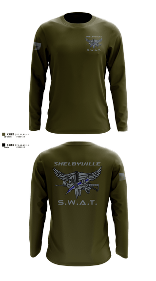 Long Sleeve Performance Shirt, Shelbyville SWAT, Police, Teamtime, Team time, sublimation, custom sports apparel, team uniforms, spirit wear, spiritwear, sports uniforms, custom shirts, team store, custom team store, fundraiser sports, apparel fundraiser