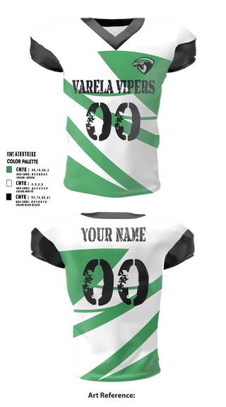 Football Jersey, Varela Vipers, , Teamtime, Team time, sublimation, custom sports apparel, team uniforms, spirit wear, spiritwear, sports uniforms, custom shirts, team store, custom team store, fundraiser sports, apparel fundraiser