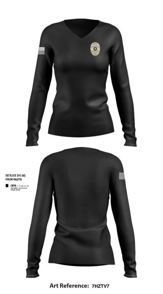 Womens Long Sleeve Vneck Shirt, Police, Police, Teamtime, Team time, sublimation, custom sports apparel, team uniforms, spirit wear, spiritwear, sports uniforms, custom shirts, team store, custom team store, fundraiser sports, apparel fundraiser
